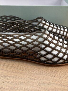 ATBELL Brown Jelly Cage Ballet Flats, Size 8